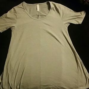 LuLaRoe Perfect T, Heathered Blue